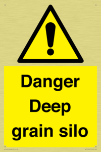 Danger Deep grain silo